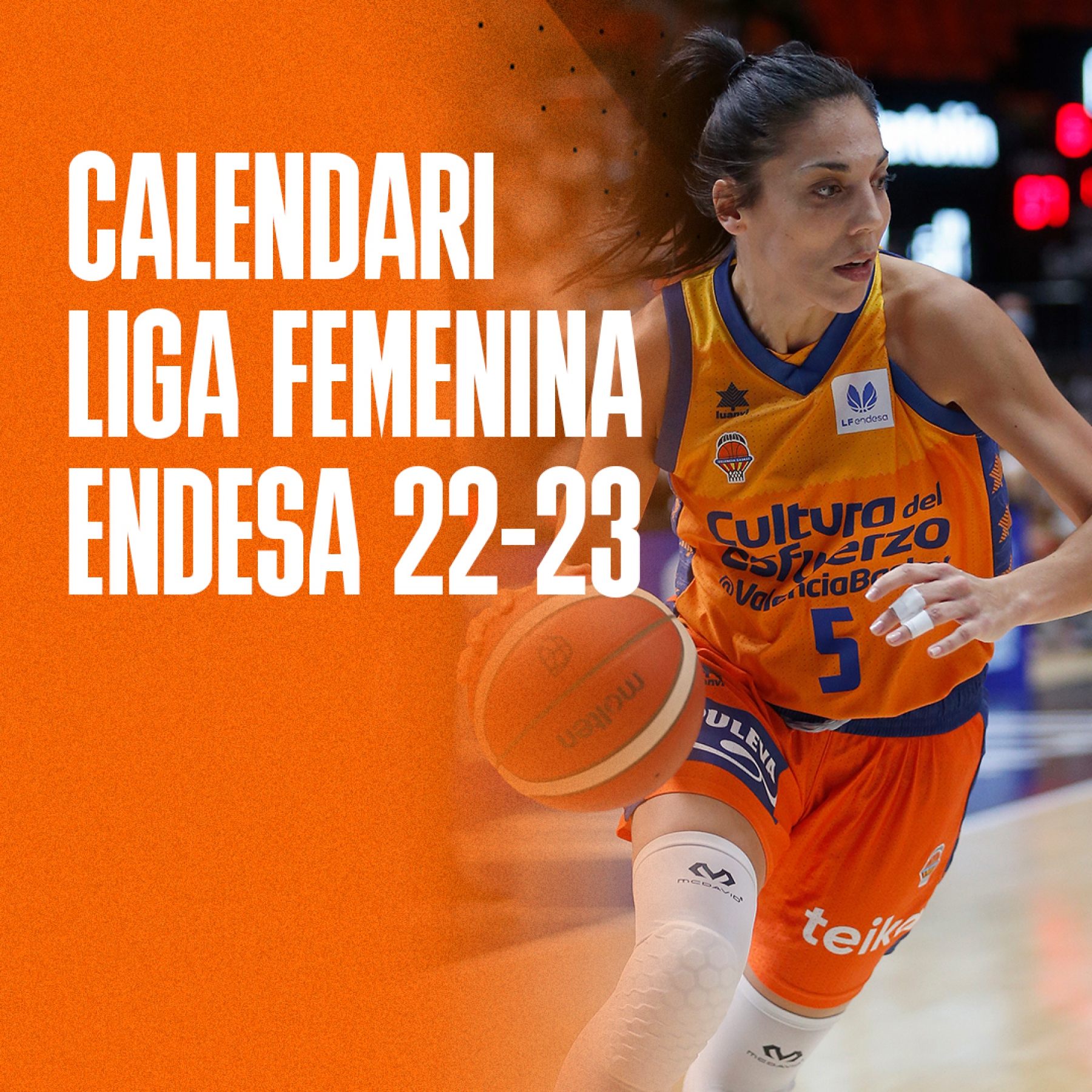 Camiseta Baloncesto Femenina Valencia Basket 1ª LFEndesa 22-23